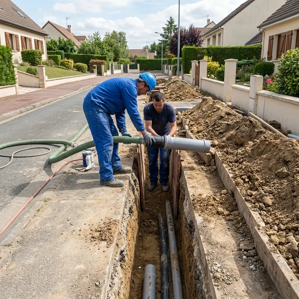 Raccordement au tout à l'égout Livilliers (95300)
