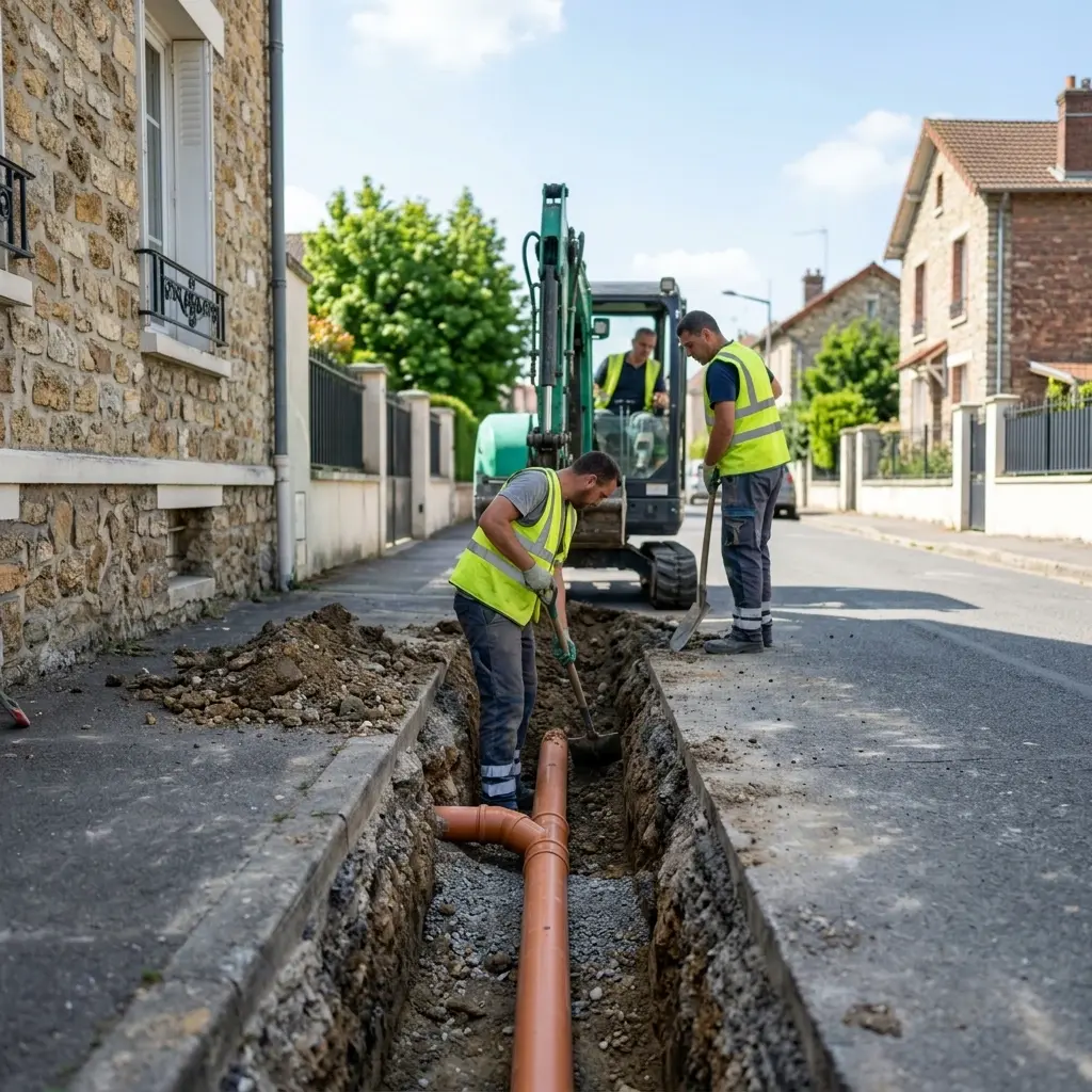 Comment se déroule le raccordement au tout à l'égout à Pontoise ?