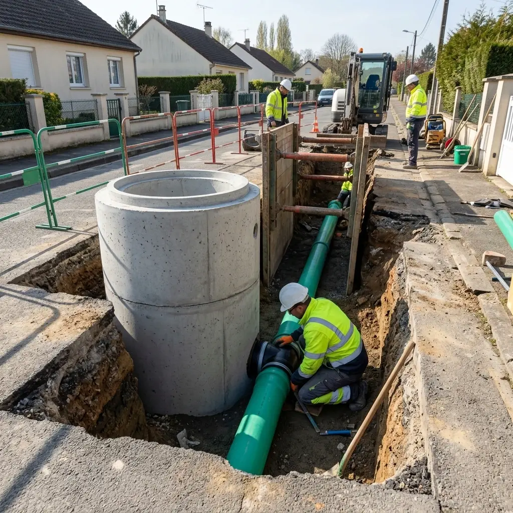 Raccordement au tout à l'égout Bernes-sur-Oise (95340)