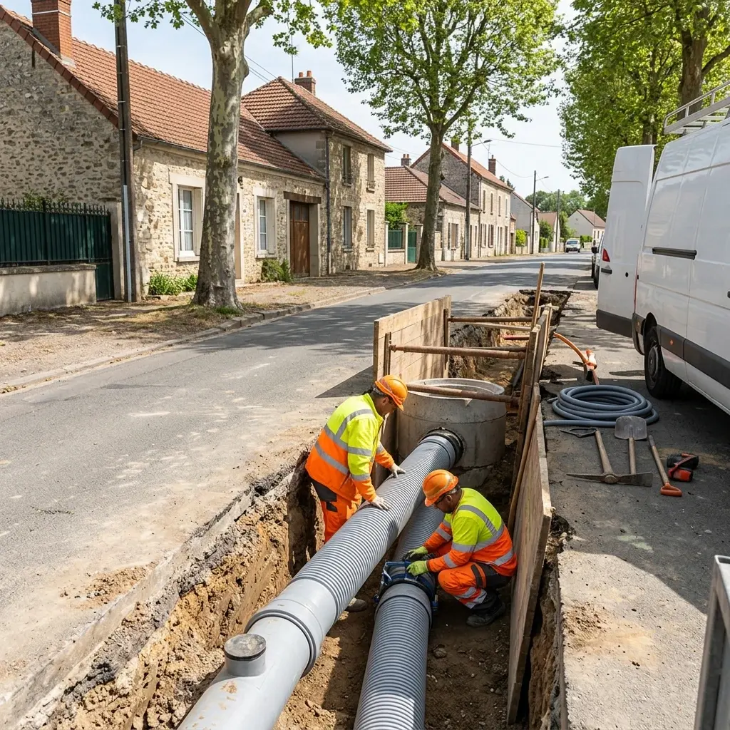 Raccordement au tout à l'égout Épiais-lès-Louvres (95380)