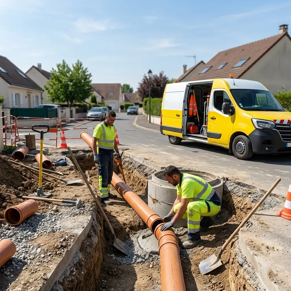 Raccordement au tout à l'égout Villeron (95380)