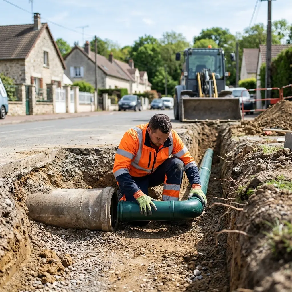 Raccordement au tout à l'égout Banthelu (95420)