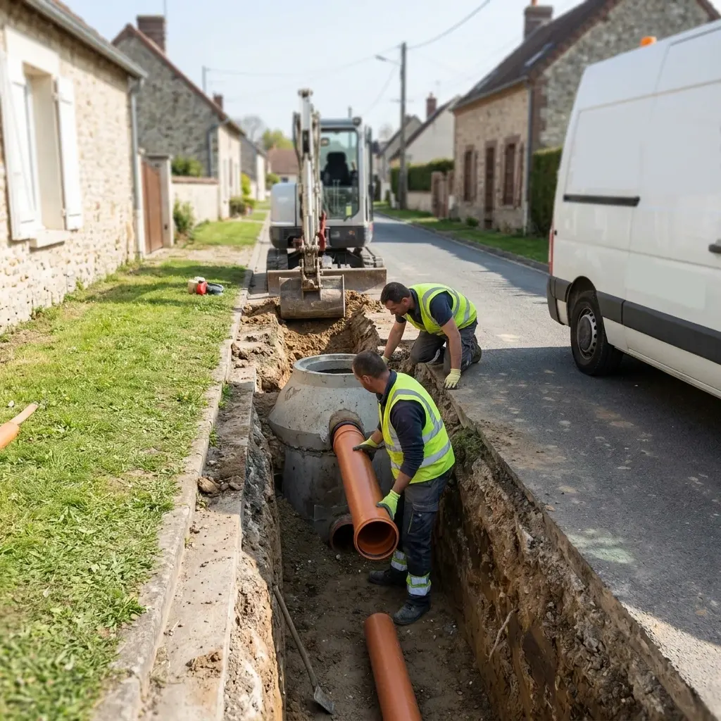 Raccordement au tout à l'égout Chapelle-en-Vexin (95420)