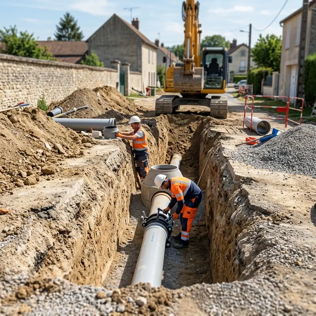 Raccordement au tout à l'égout Genainville (95420)