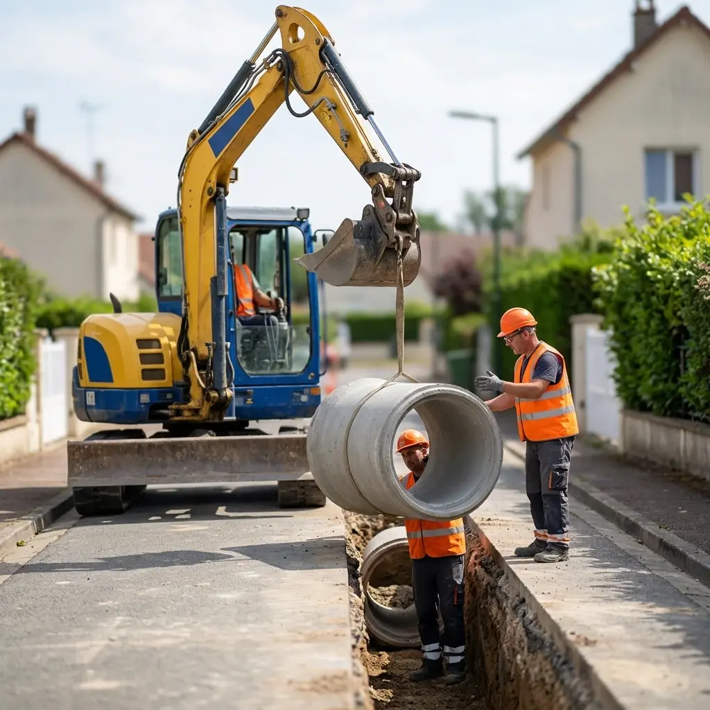 Raccordement au tout à l'égout Hodent (95420)