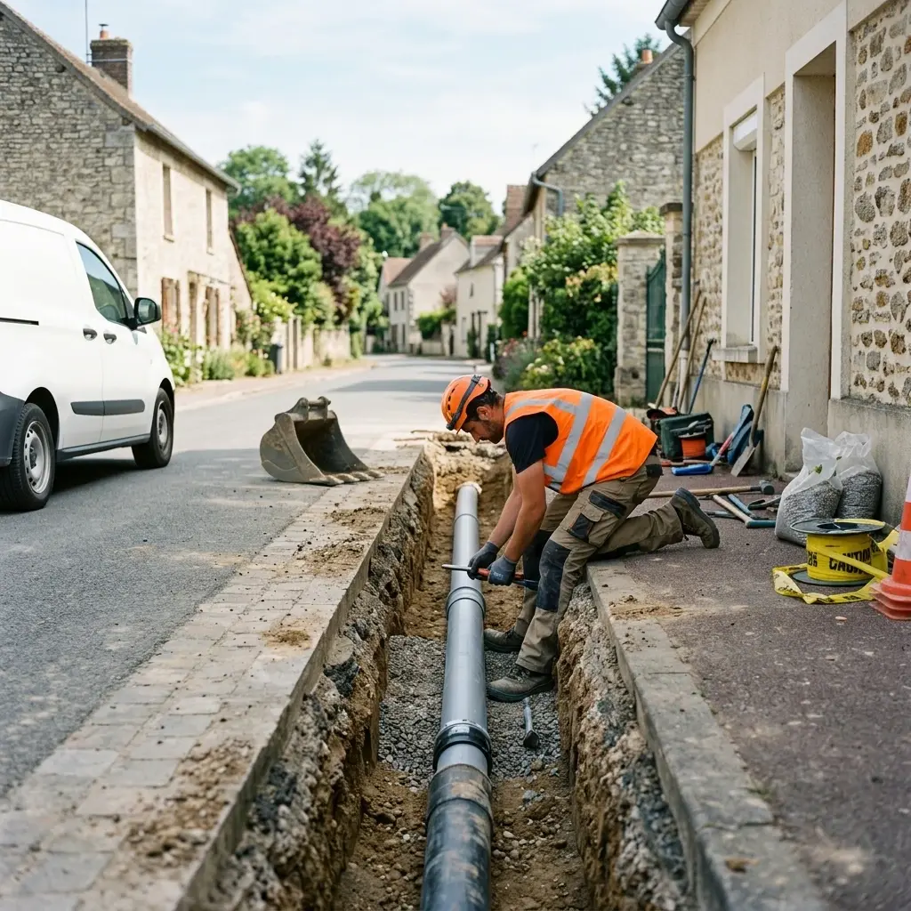 Raccordement au tout à l'égout Maudétour-en-Vexin (95420)