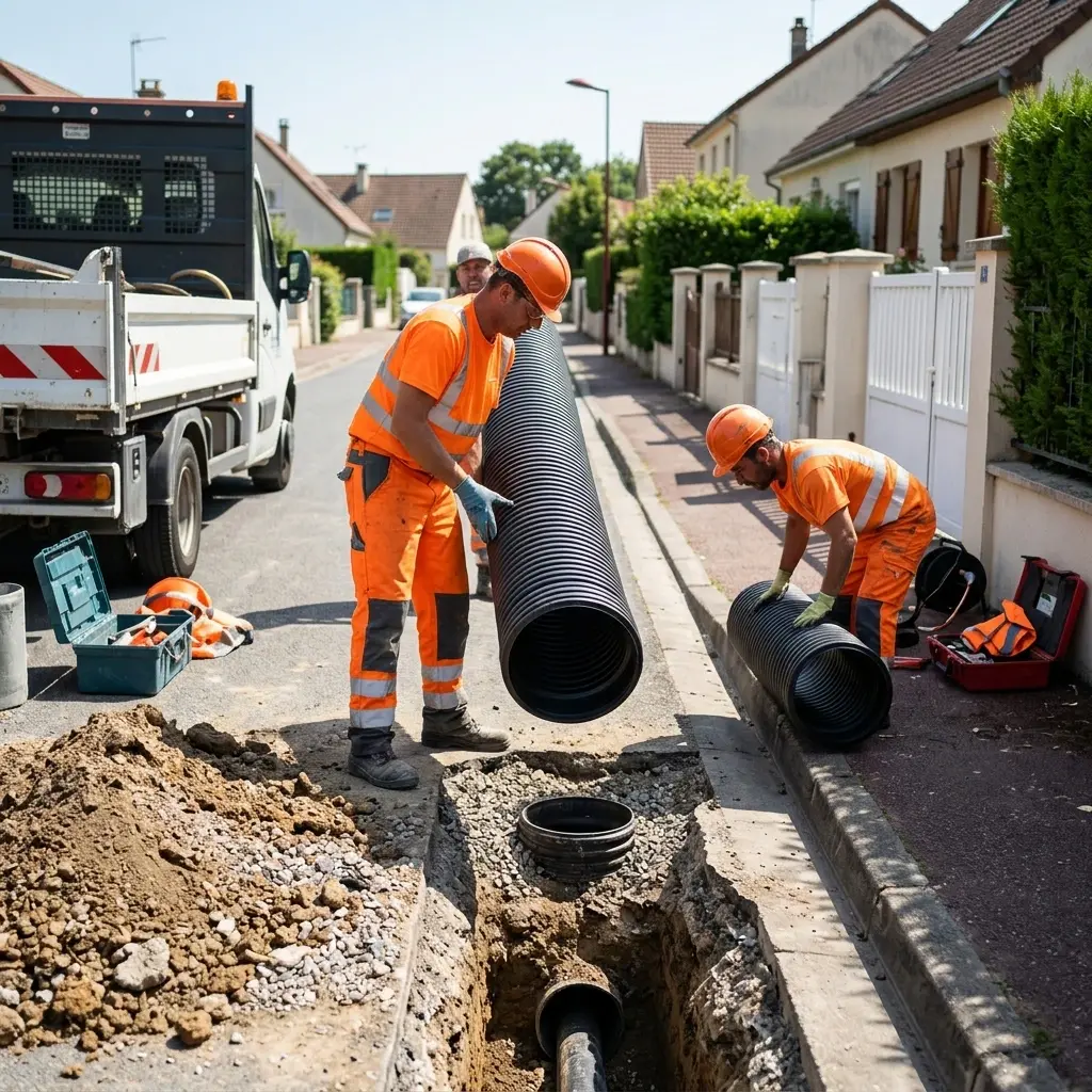 Raccordement au tout à l'égout Avernes (95450)