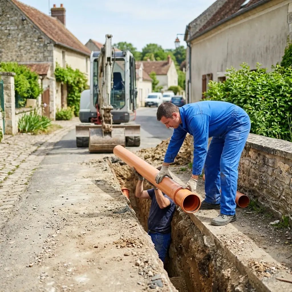 Raccordement au tout à l'égout Guiry-en-Vexin (95450)