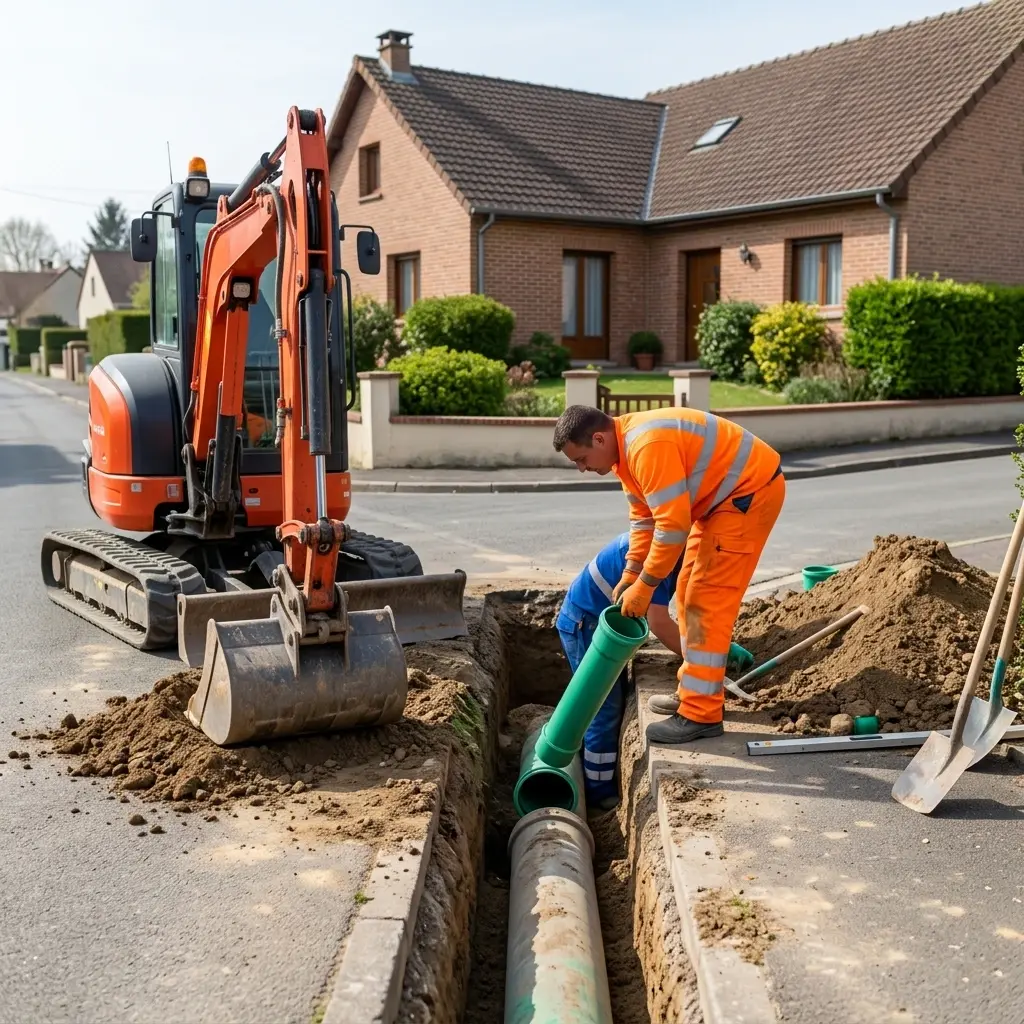 Raccordement au tout à l'égout Seraincourt (95450)