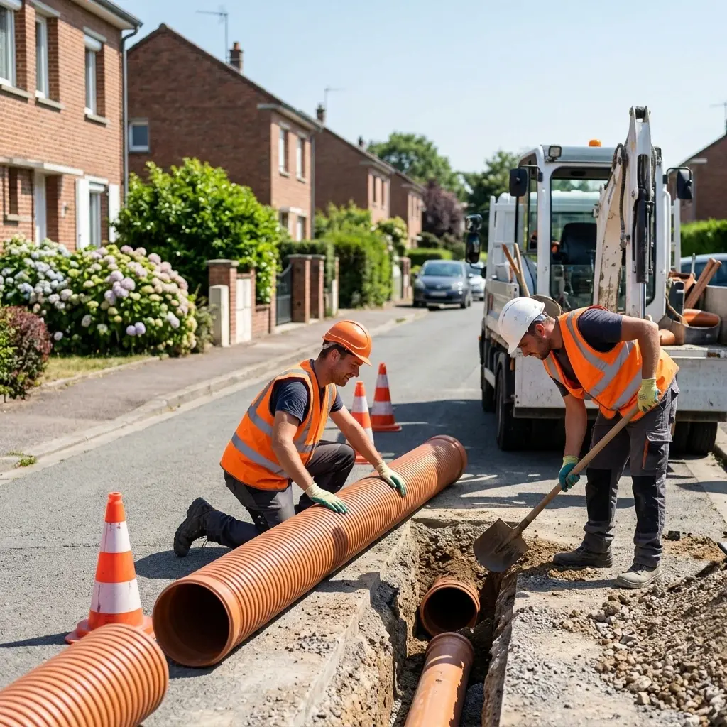 Raccordement au tout à l'égout Fosses (95470)