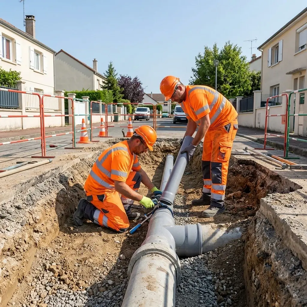 Raccordement au tout à l'égout Vaudherland (95500)