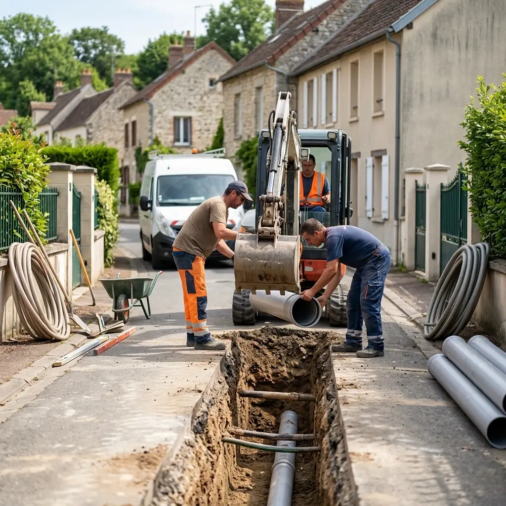 Raccordement au tout à l'égout Vétheuil (95510)