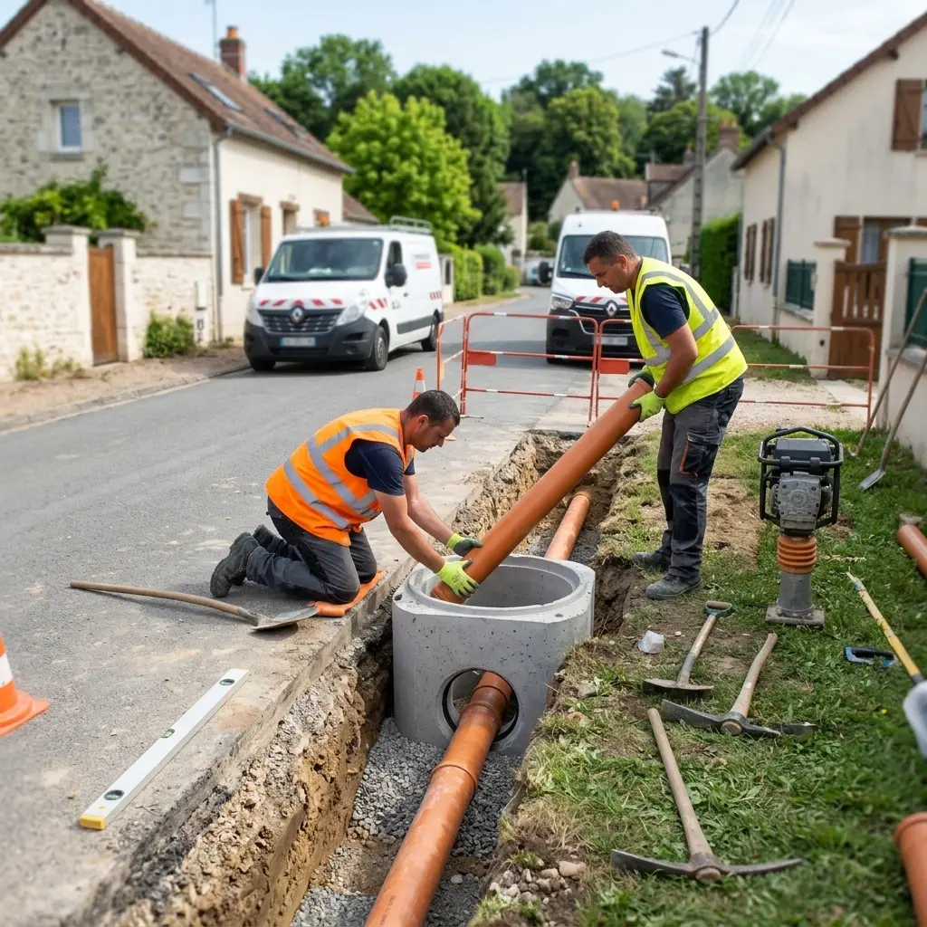 Raccordement au tout à l'égout Vienne-en-Arthies (95510)