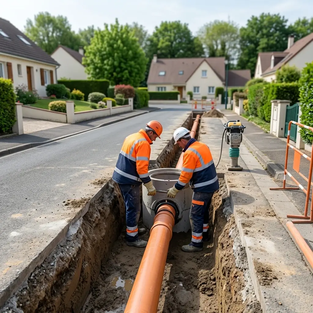 Raccordement au tout à l'égout Villaines-sous-Bois (95570)