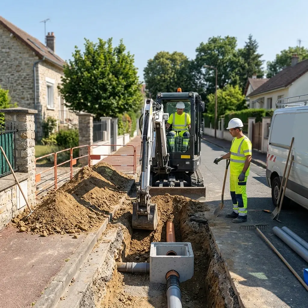 Raccordement au tout à l'égout Mériel (95630)