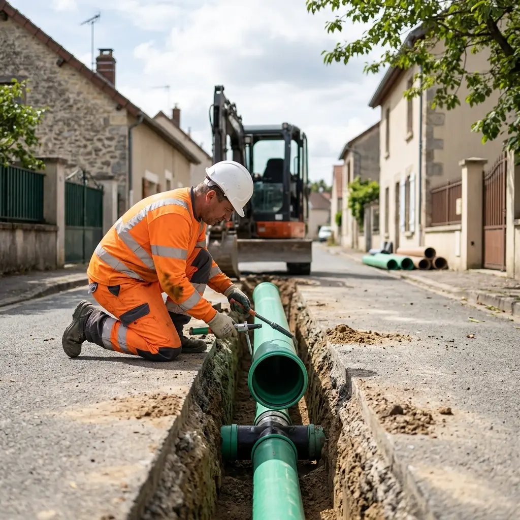 Raccordement au tout à l'égout Brignancourt (95640)
