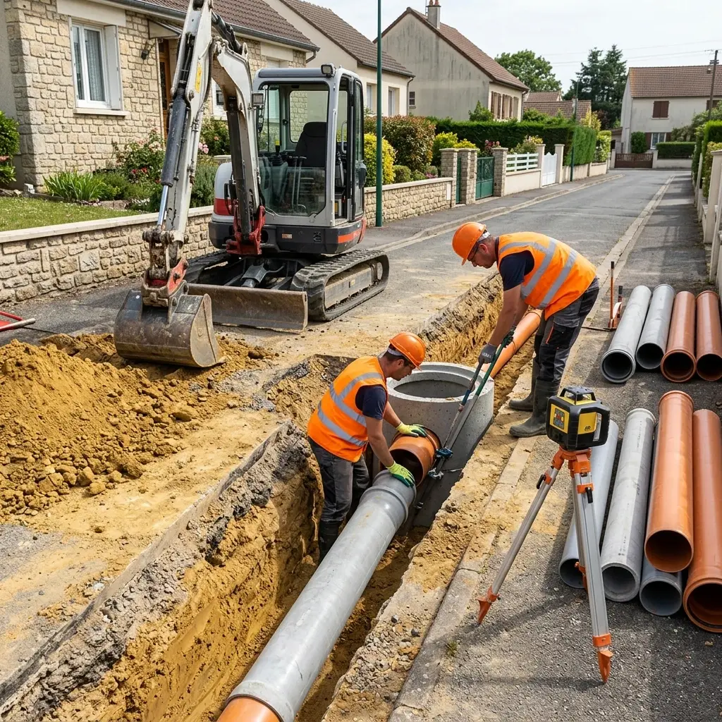Raccordement au tout à l'égout Haravilliers (95640)