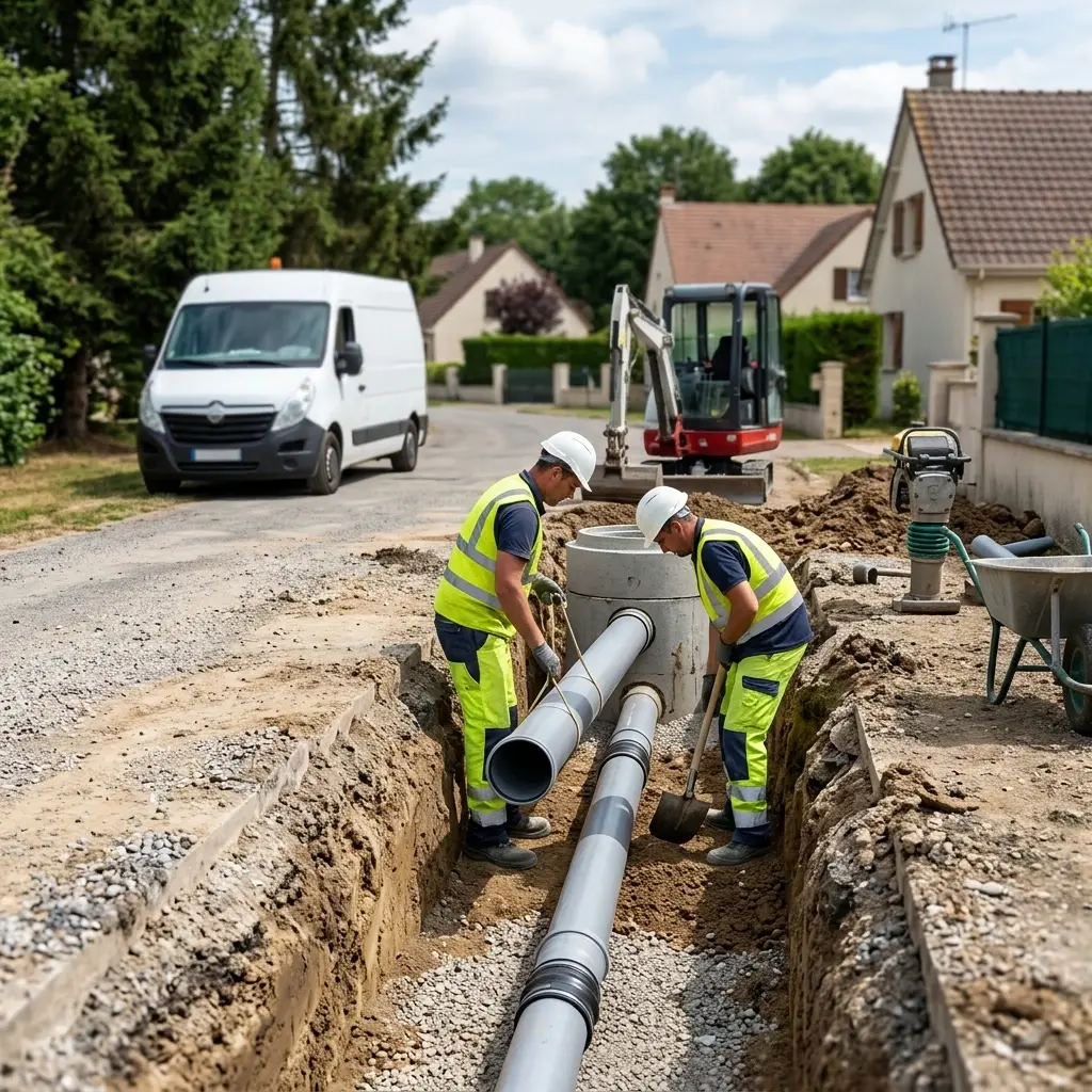 Raccordement au tout à l'égout Le Heaulme (95640)