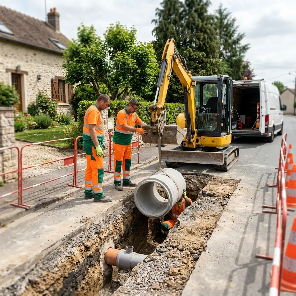 Raccordement au tout à l'égout Courcelles-sur-Viosne (95650)
