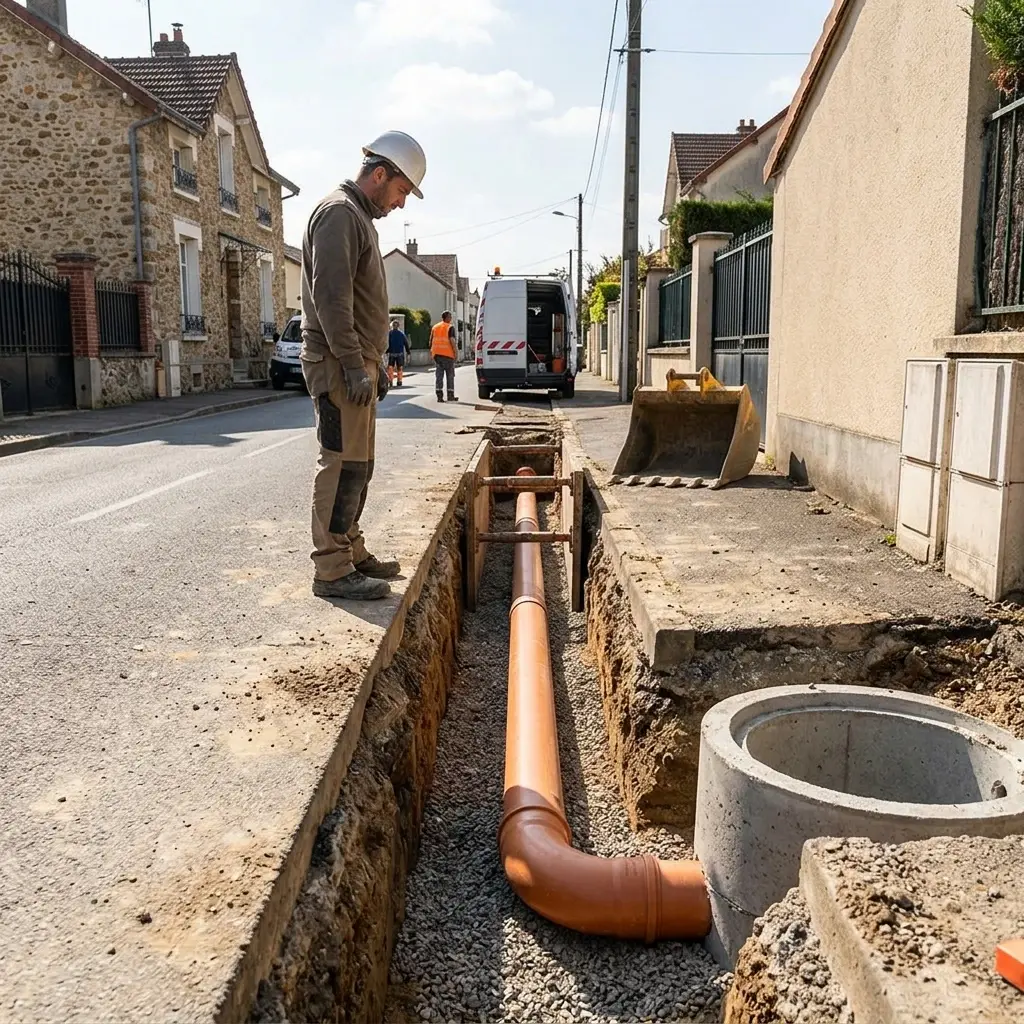 Raccordement au tout à l'égout Frouville (95690)