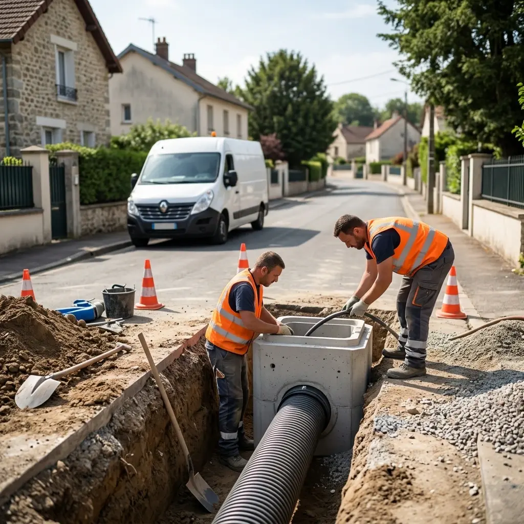 Raccordement au tout à l'égout Hédouville (95690)