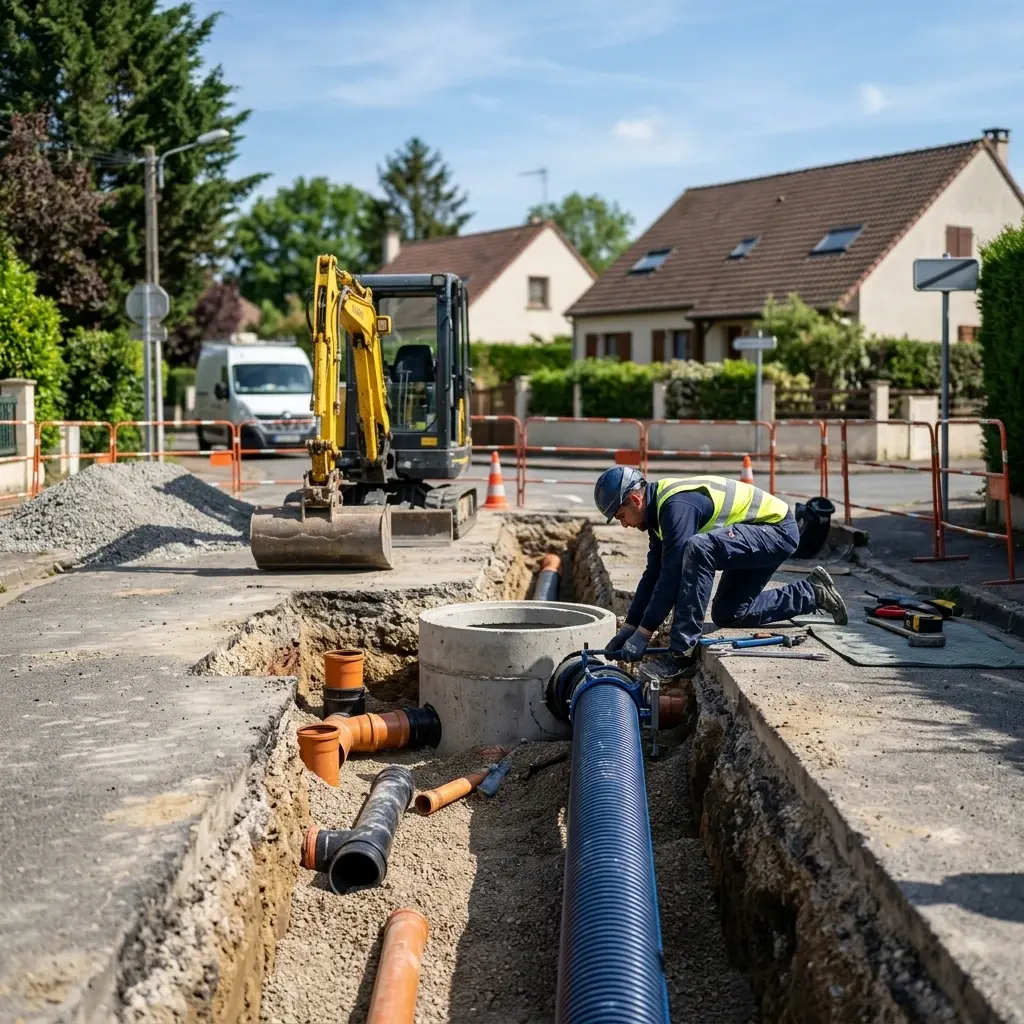 Raccordement au tout à l'égout Villiers-le-Sec (95720)