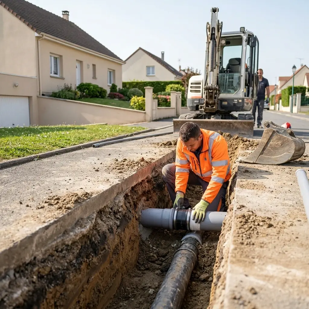Raccordement au tout à l'égout Frépillon (95740)