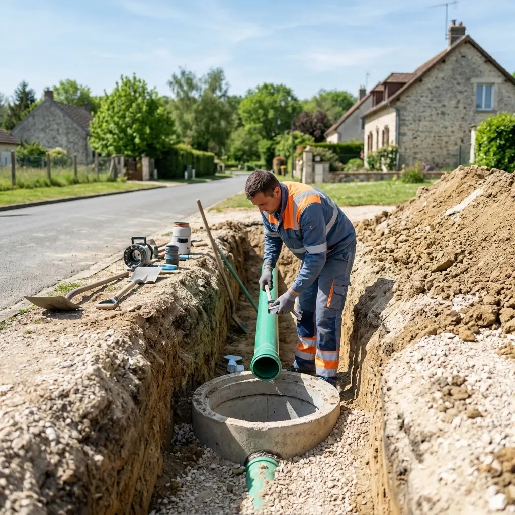 Raccordement au tout à l'égout Montreuil-sur-Epte (95770)