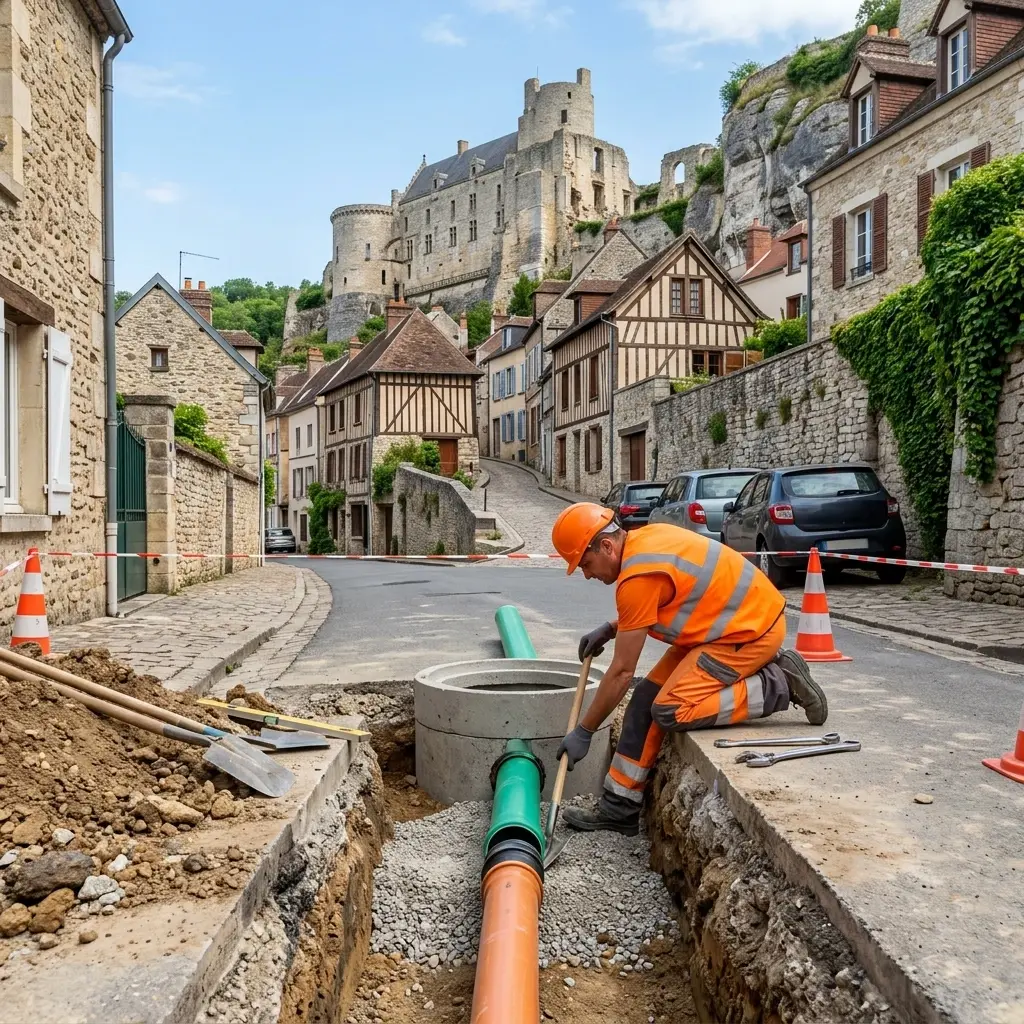 Raccordement au tout à l'égout Roche-Guyon (95780)
