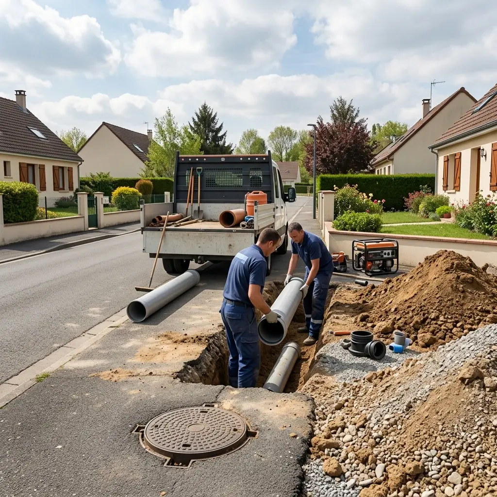 Raccordement au tout à l'égout Berville (95810)