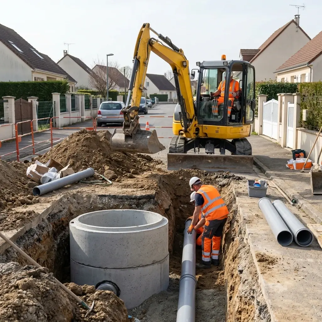 Raccordement au tout à l'égout Menouville (95810)