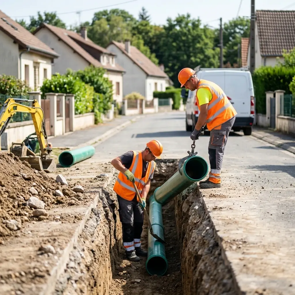 Raccordement au tout à l'égout Theuville (95810)
