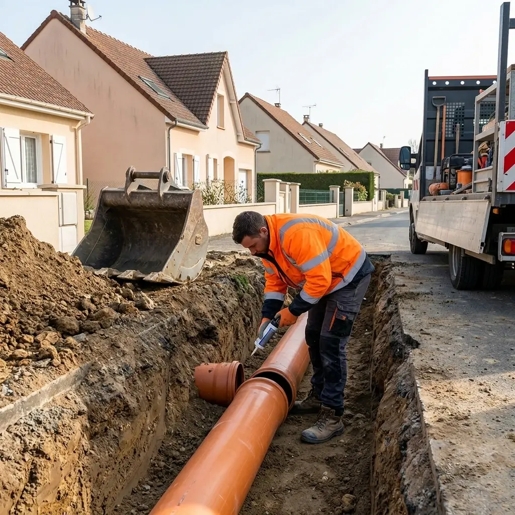 Raccordement au tout à l'égout Bruyères-sur-Oise (95820)