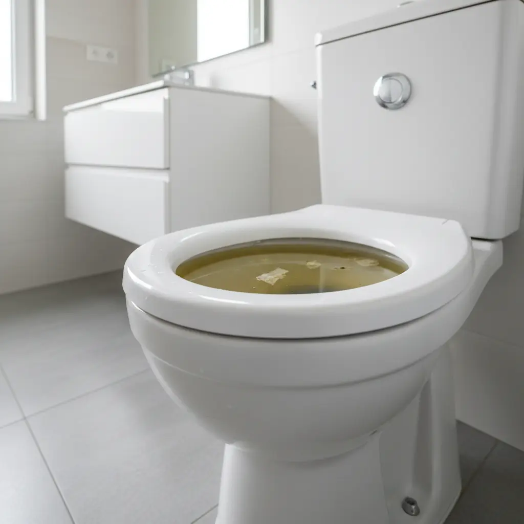 Les WC sont totalement bouchés