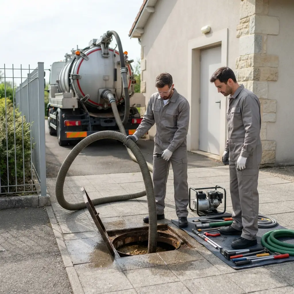 Notre méthode de vidange de bac à graisse à La Porte du Der