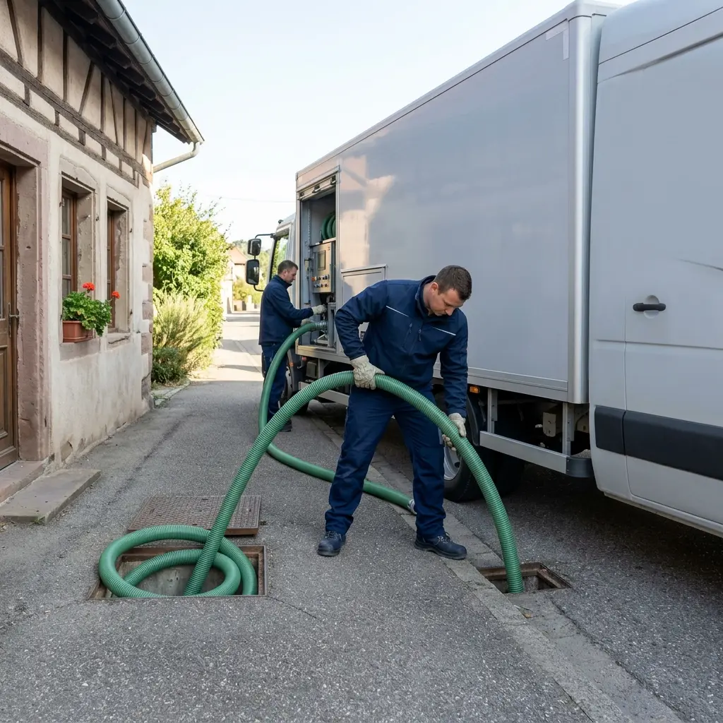 Comment se déroule la vidange à Wingersheim les Quatre Bans ?