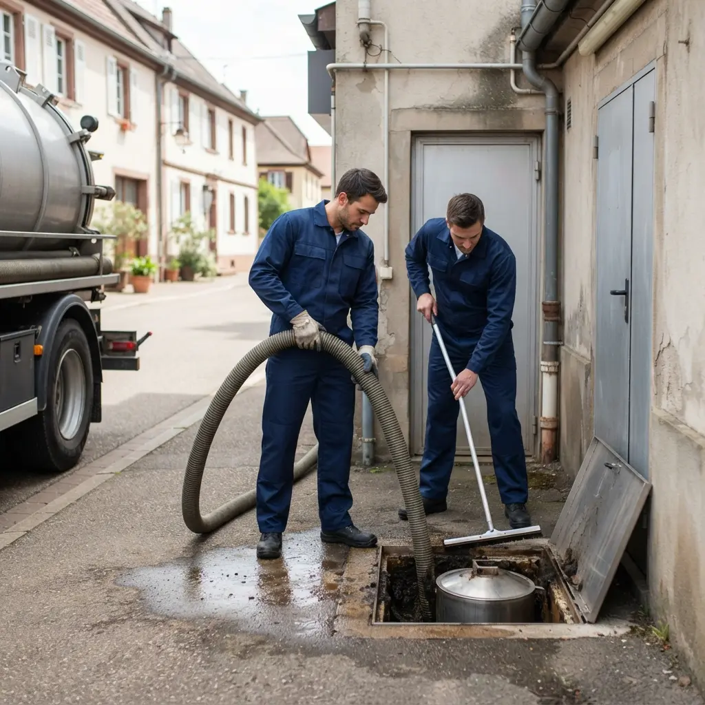 Notre approche de vidange du bac à graisse à Muttersholtz
