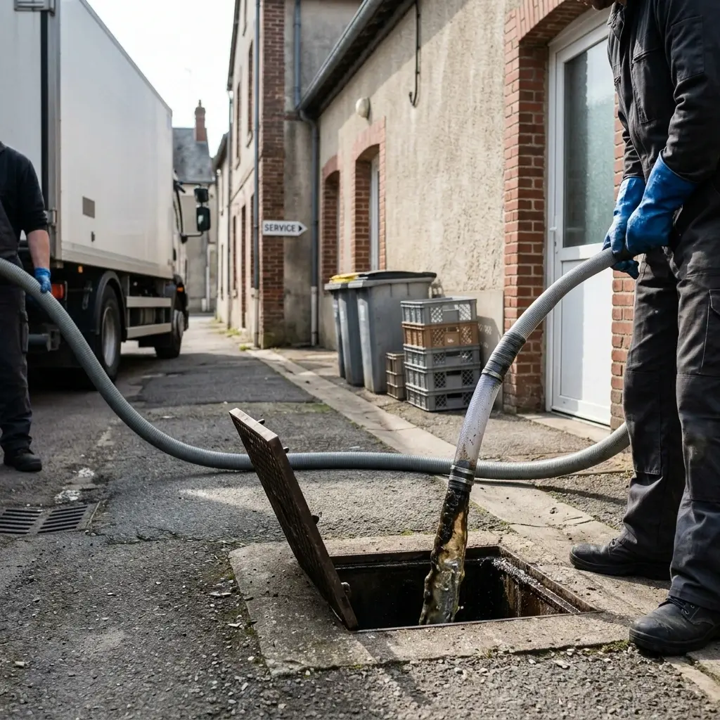 Comment se déroule la vidange du bac à Noyen-sur-Seine ?