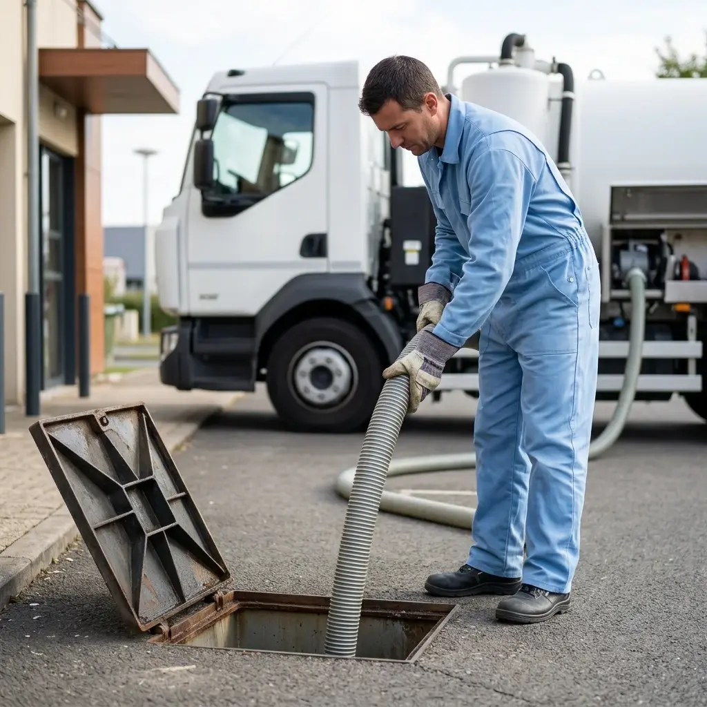Comment se déroule une vidange de bac à graisse à Saint-Cyr-sur-Morin ?