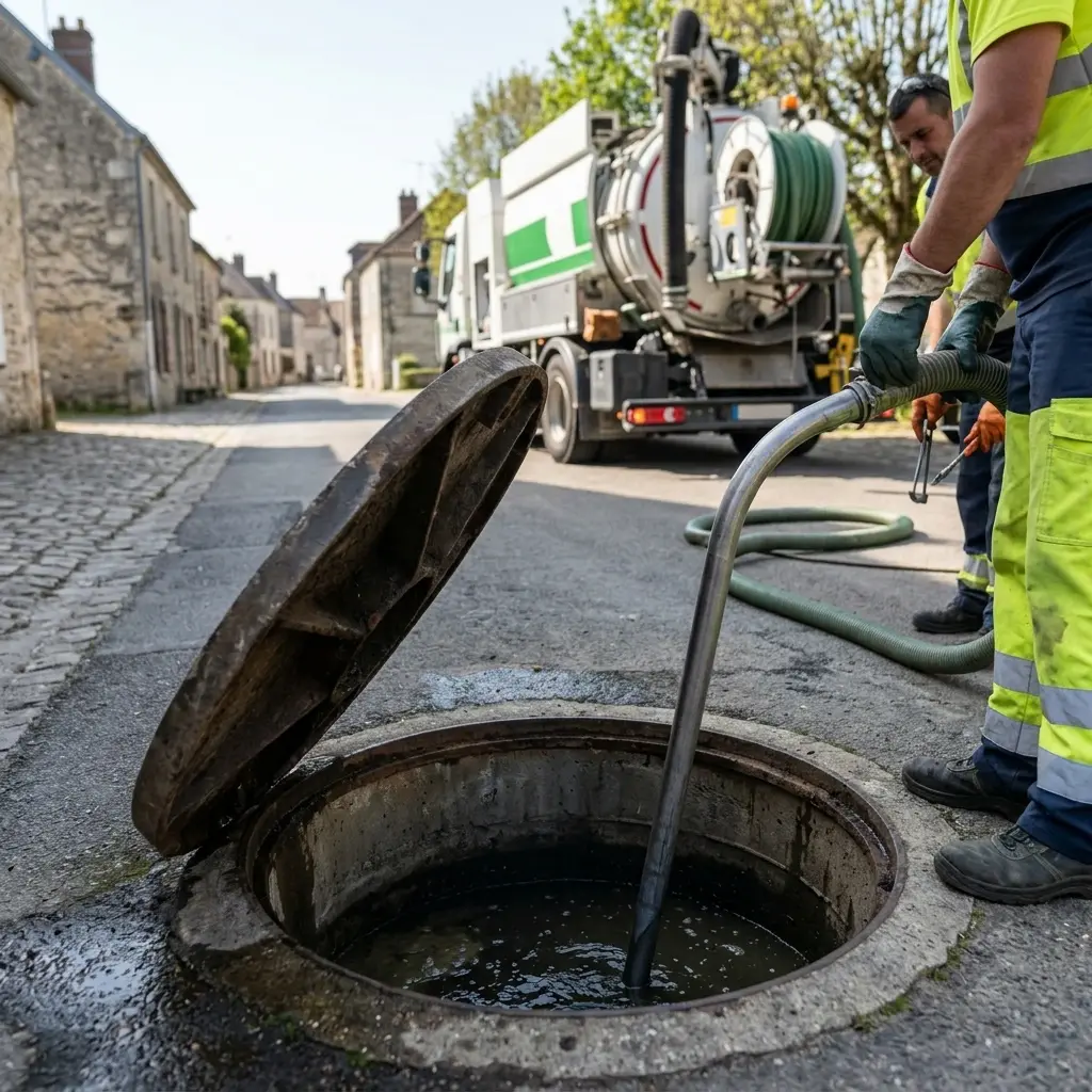 Comment se déroule la vidange de bac à graisse à Larchant ?