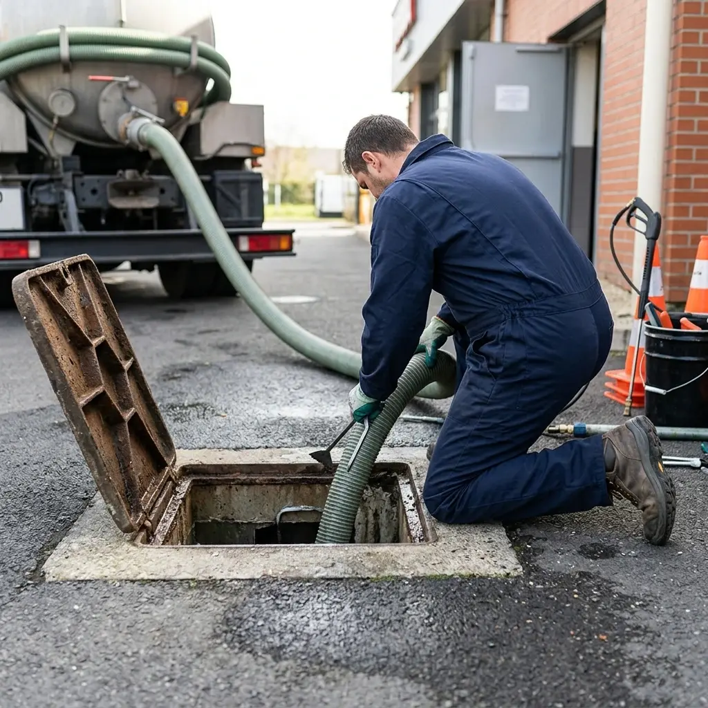 Comment se déroule la vidange de bac à graisse à Bezalles ?