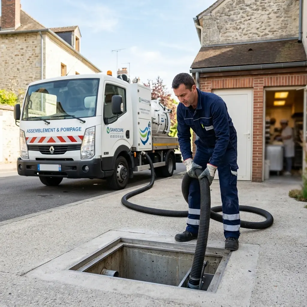 Comment se déroule la vidange à Bonnières-sur-Seine ?