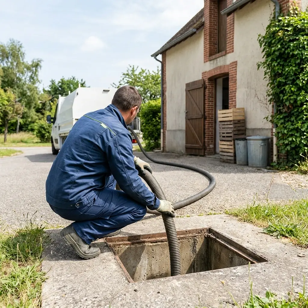 Comment se déroule la vidange du bac à Saint-Illiers-le-Bois ?