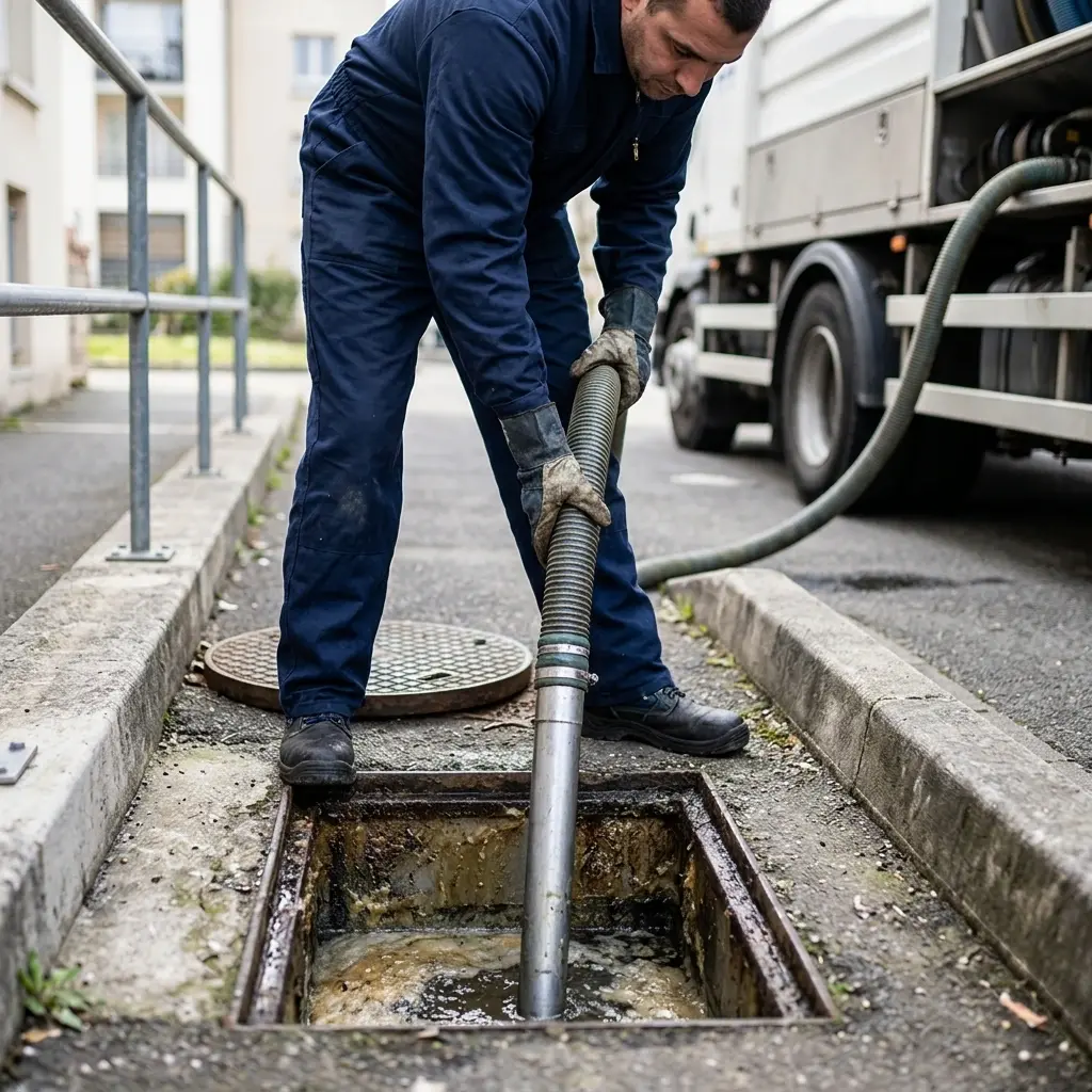 Comment se déroule la vidange de bac à graisse à Grigny ?