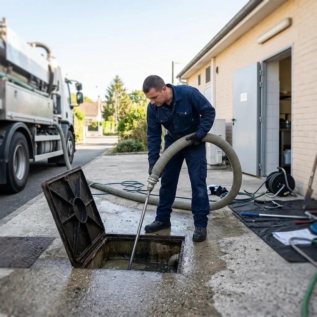 Comment la vidange du bac à graisse se déroule à Fontenay-lès-Briis ?