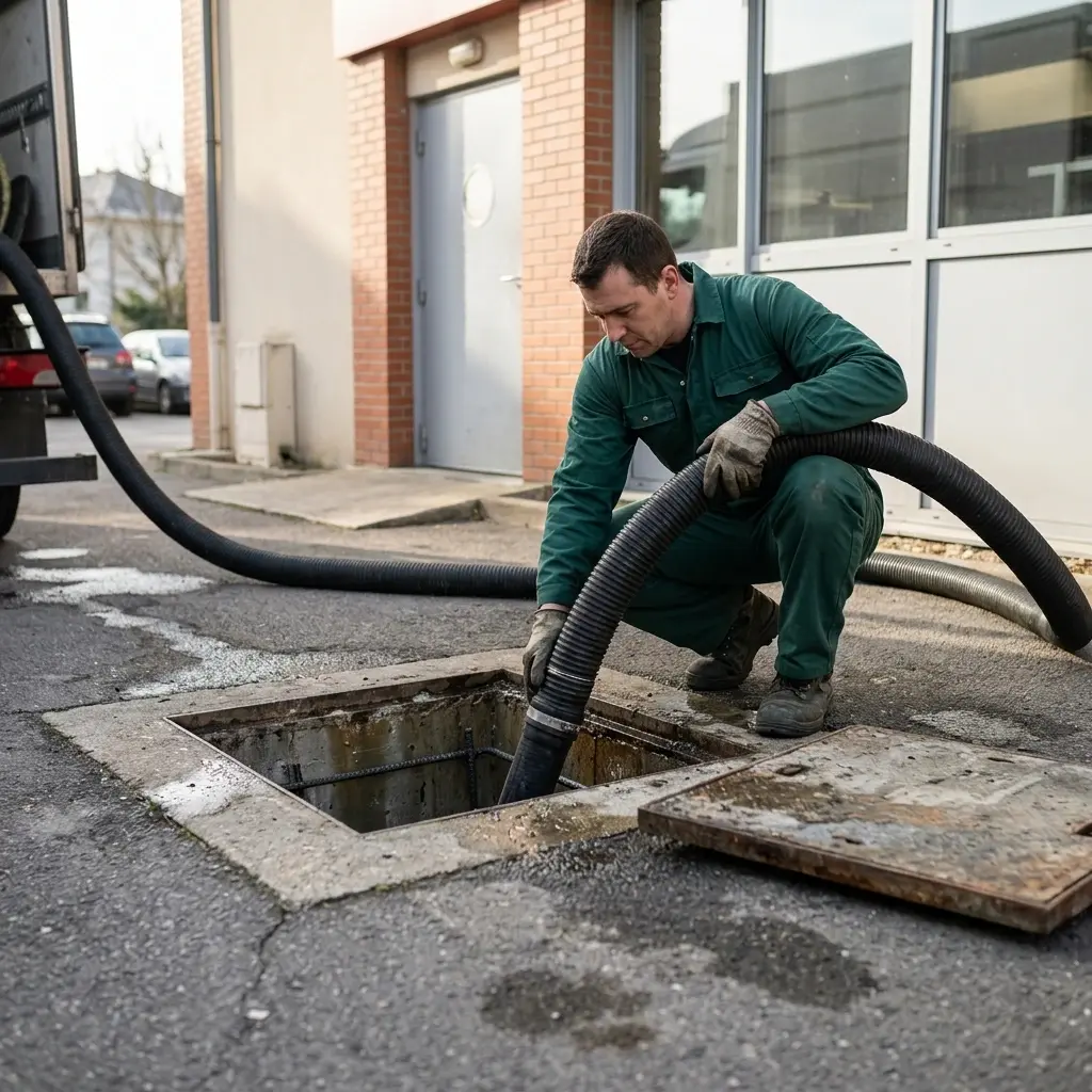 Comment se déroule la vidange de bac à graisse à Garches ?