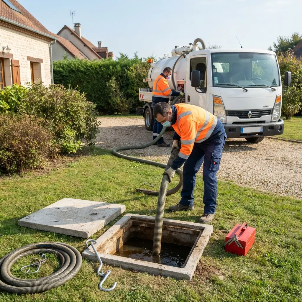 Comment se déroule la vidange de fosse à Sarry ?