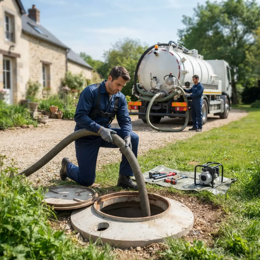 Comment se déroule une intervention de vidange de fosse septique à Chaligny ?