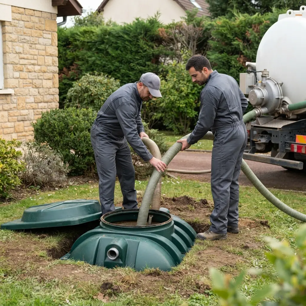 Comment se déroule une intervention de vidange de fosse septique à Auboué ?