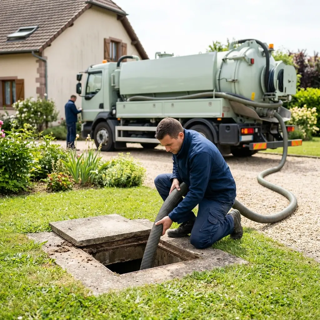 Comment notre équipe procède à la vidange d’une fosse septique